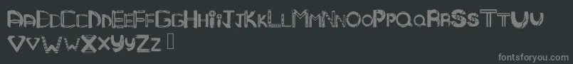 Mandmtribal Font – Gray Fonts on Black Background