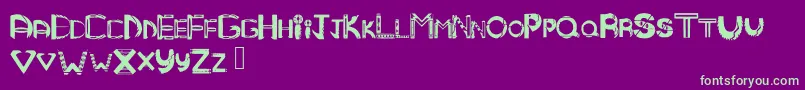 Mandmtribal Font – Green Fonts on Purple Background