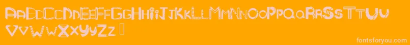 Mandmtribal Font – Pink Fonts on Orange Background