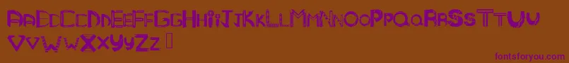 Mandmtribal Font – Purple Fonts on Brown Background