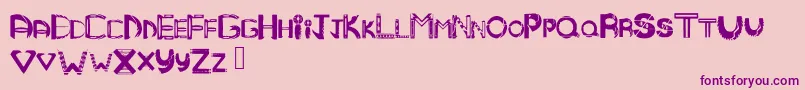 Mandmtribal Font – Purple Fonts on Pink Background