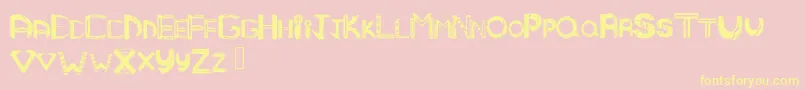 Mandmtribal Font – Yellow Fonts on Pink Background