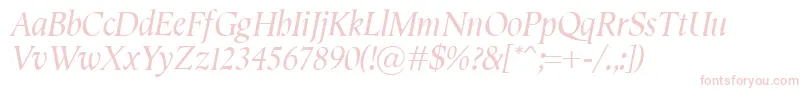SemperItalic Font – Pink Fonts on White Background