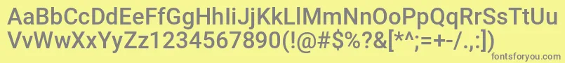 Grandnationalsuperital Font – Gray Fonts on Yellow Background