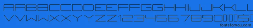 Czcionka Fireyegf3Lite – czarne czcionki na niebieskim tle