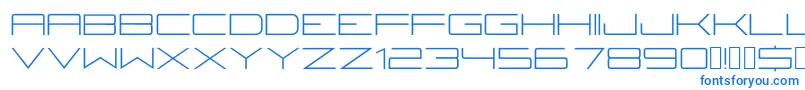 フォントFireyegf3Lite – 白い背景に青い文字