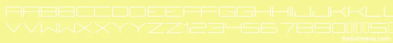 フォントFireyegf3Lite – 黄色い背景に白い文字