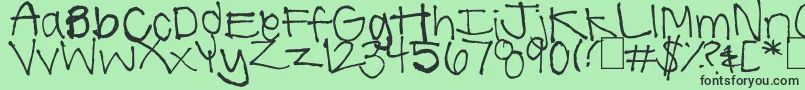 SummerHandwriting Font – Black Fonts on Green Background