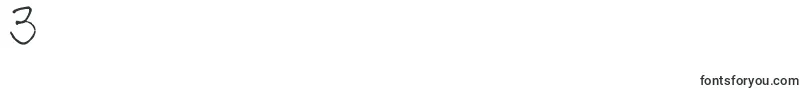 フォントSummerHandwriting – フォント数字3