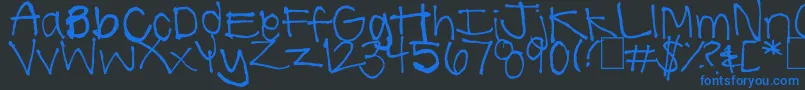 SummerHandwriting Font – Blue Fonts on Black Background