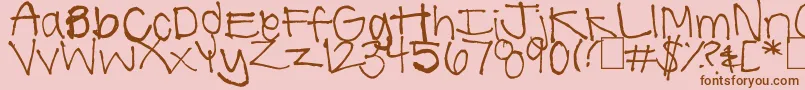 SummerHandwriting Font – Brown Fonts on Pink Background