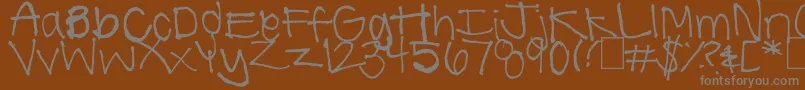 SummerHandwriting Font – Gray Fonts on Brown Background