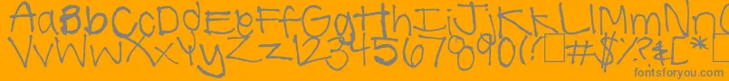 SummerHandwriting Font – Gray Fonts on Orange Background