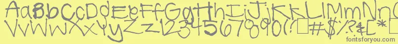 SummerHandwriting Font – Gray Fonts on Yellow Background