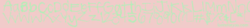 SummerHandwriting Font – Green Fonts on Pink Background