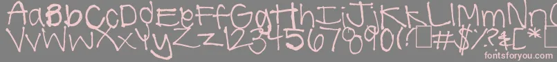 SummerHandwriting Font – Pink Fonts on Gray Background