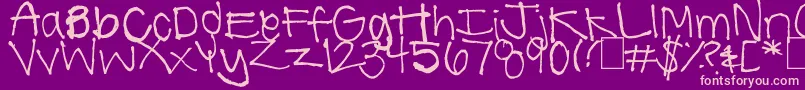 SummerHandwriting Font – Pink Fonts on Purple Background