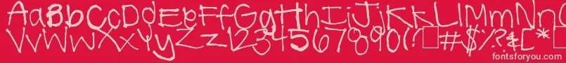 SummerHandwriting Font – Pink Fonts on Red Background