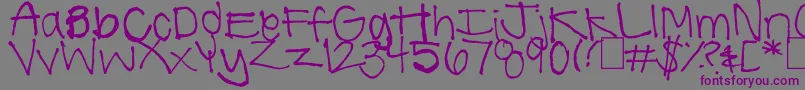SummerHandwriting Font – Purple Fonts on Gray Background