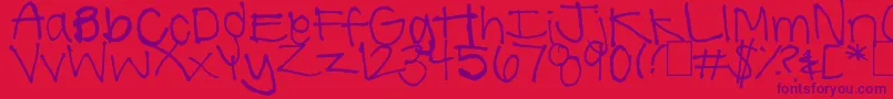 fuente SummerHandwriting – Fuentes Moradas Sobre Fondo Rojo