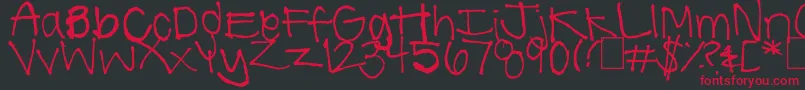 SummerHandwriting Font – Red Fonts on Black Background