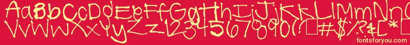 fuente SummerHandwriting – Fuentes Amarillas Sobre Fondo Rojo