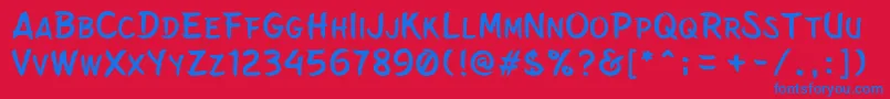 BelepotanNormal Font – Blue Fonts on Red Background