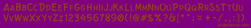 BelepotanNormal Font – Brown Fonts on Purple Background