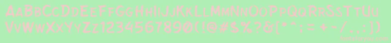 BelepotanNormal Font – Pink Fonts on Green Background