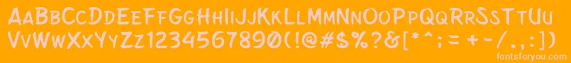 BelepotanNormal Font – Pink Fonts on Orange Background