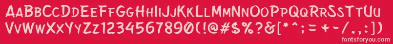 BelepotanNormal Font – Pink Fonts on Red Background
