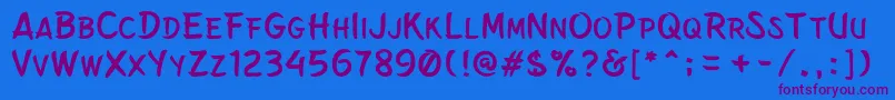 BelepotanNormal Font – Purple Fonts on Blue Background