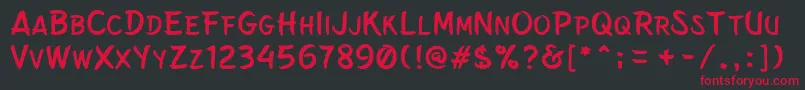 BelepotanNormal Font – Red Fonts on Black Background