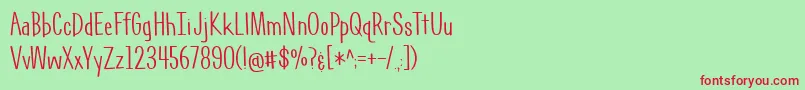 Geektastic Font – Red Fonts on Green Background