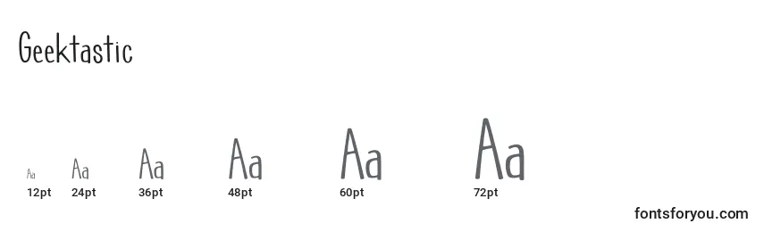 Geektastic Font Sizes