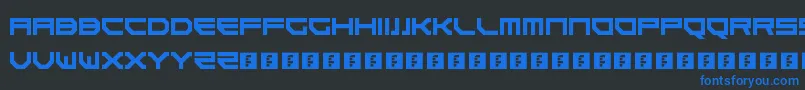 Шрифт Goteki45 – синие шрифты на чёрном фоне