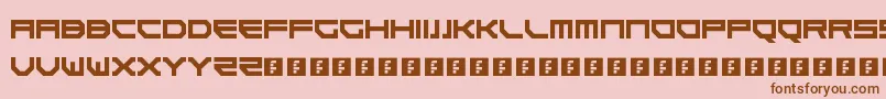 Шрифт Goteki45 – коричневые шрифты на розовом фоне