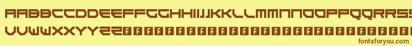 Goteki45 Font – Brown Fonts on Yellow Background