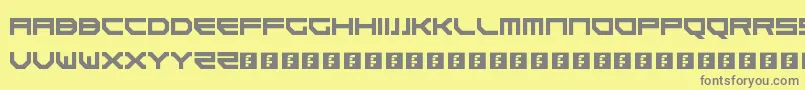 Goteki45 Font – Gray Fonts on Yellow Background