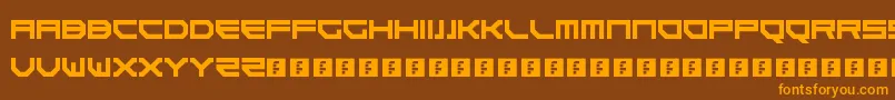 Czcionka Goteki45 – pomarańczowe czcionki na brązowym tle
