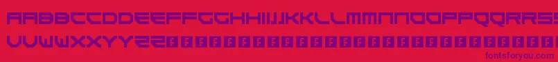 フォントGoteki45 – 赤い背景に紫のフォント