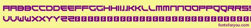 More about Goteki45 Font Goteki45 Font – Purple Fonts on Yellow Background