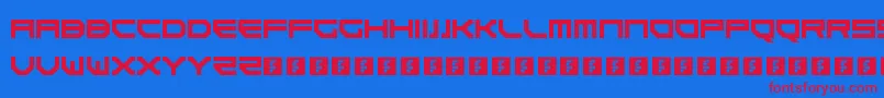 Fonte Goteki45 – fontes vermelhas em um fundo azul