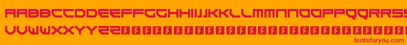 Goteki45 Font – Red Fonts on Orange Background