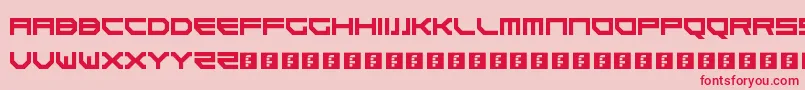 フォントGoteki45 – ピンクの背景に赤い文字