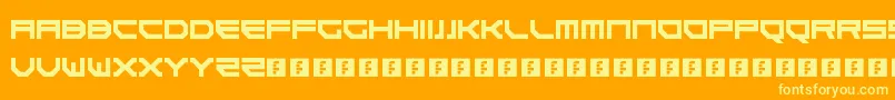 Шрифт Goteki45 – жёлтые шрифты на оранжевом фоне