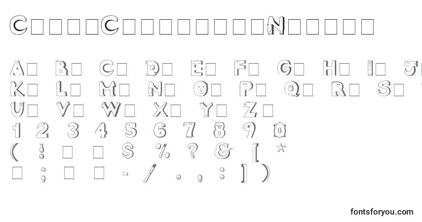 Schriftart CrazyCreaturesNormal – Alphabet, Zahlen, spezielle Symbole