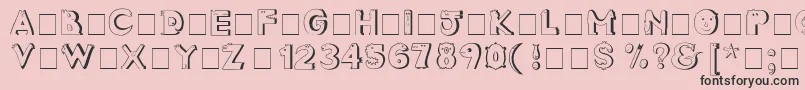 CrazyCreaturesNormal Font – Black Fonts on Pink Background