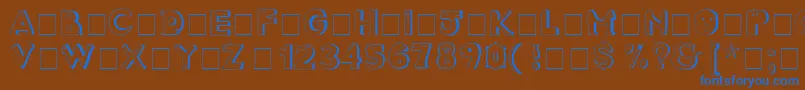 CrazyCreaturesNormal Font – Blue Fonts on Brown Background