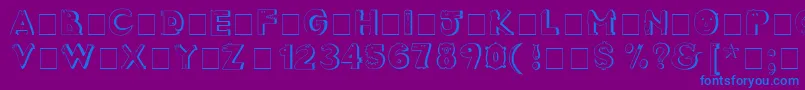 CrazyCreaturesNormal Font – Blue Fonts on Purple Background
